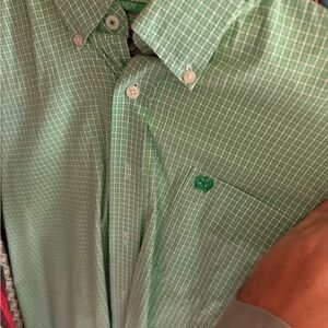 Cinch Men's Mint Checkered Button Down Shirt